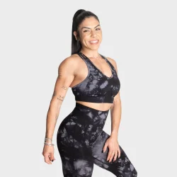 Entice Sports Bra Black Tie Dye