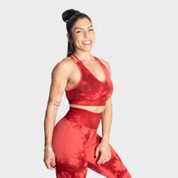 Entice Sports Bra  Red Tie Dye