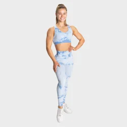 Tie Dye Sports Bra  Blue Tie Dye
