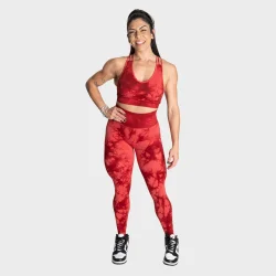 Entice Sports Bra  Red Tie Dye