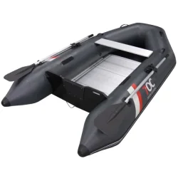 7OC Gummibt 280cm Aludeck Sort/gr