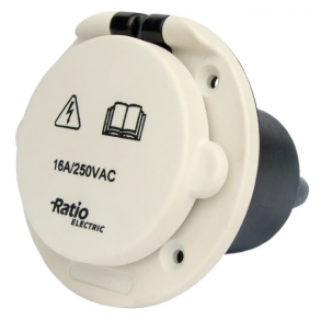 Ratio Landstrmsinntak Hvit Plast P16 