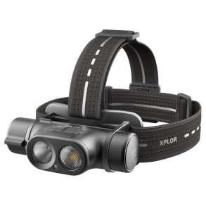 GP Xplor PHR19 oppladbar hodelykt 1200 lumen 2 linser