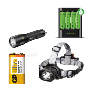 Lommelykter/Hodelykter/ Arbeidslamper /Batterier/Ladere